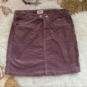 Mossimo purple corduroy stretch lavender zip skirt